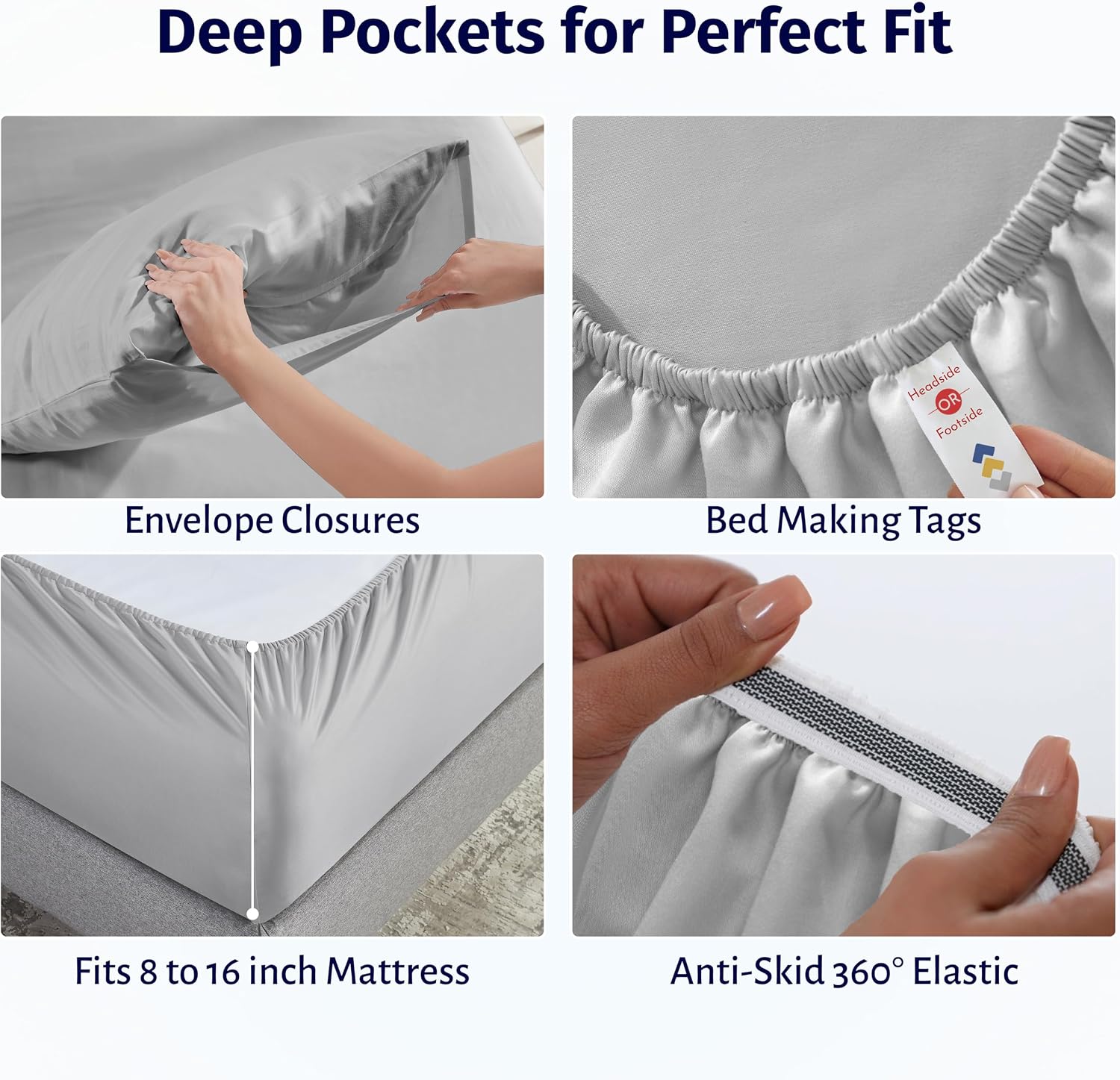 CaliforniaDesignDen California Design Den Certified 100% Egyptian Cotton Sheets Cal King Size Set - Percale Sheet Set with Deep Pockets, Li…