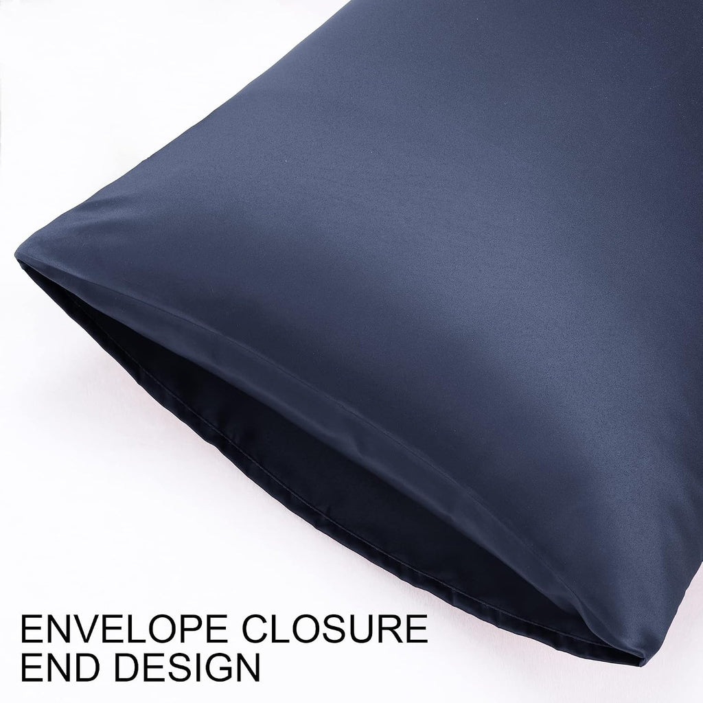 uxcell 2 Pack Silk Satin Pillowcase for Hair and Skin, Cool, Silky, Soft Breathable Pillow Cases Travel Size 14x20 Inch Sateen Pillowcase N…