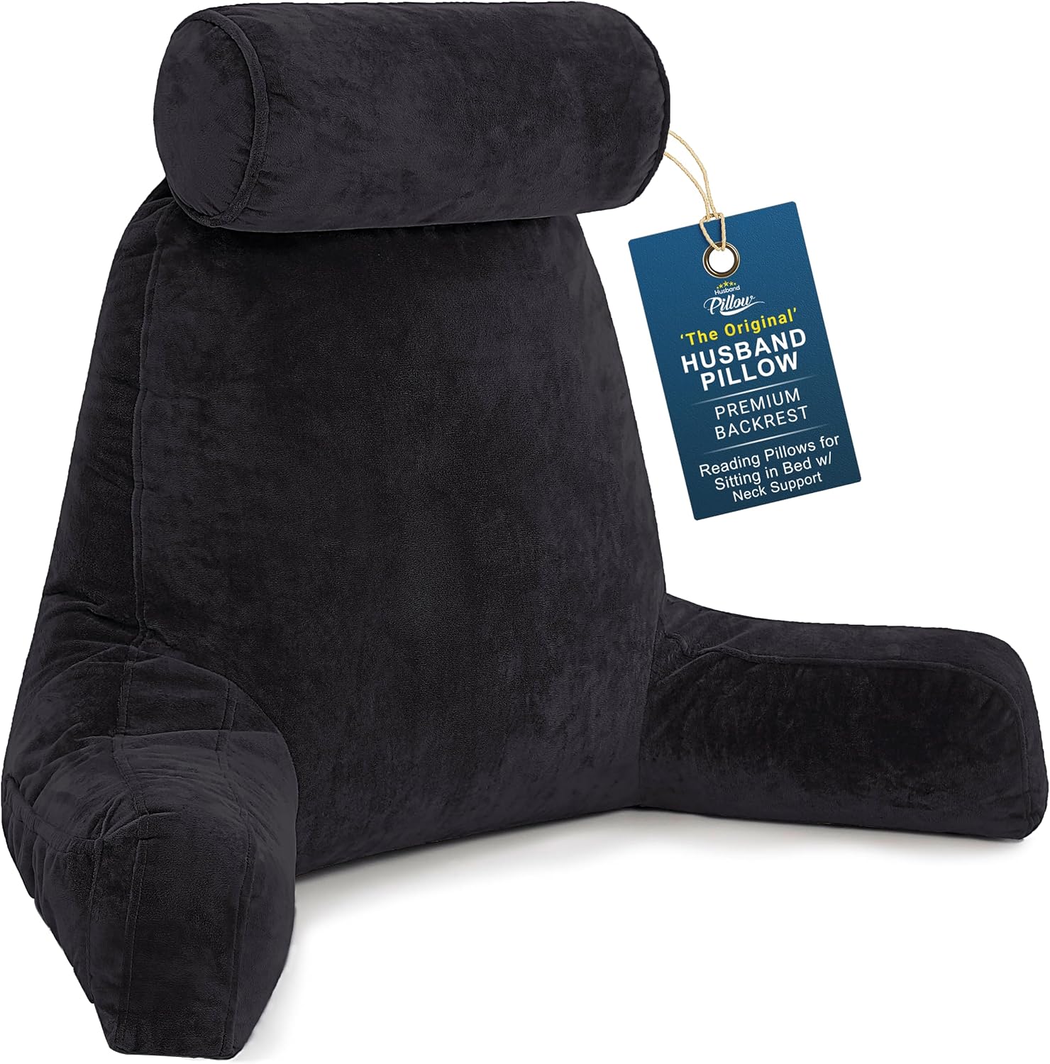 Husband Pillow XXL The Original for Adults - 30" Tall Backrest for Sitting Up in Bed - Firm Support Reading & Bed Rest Pillows for…