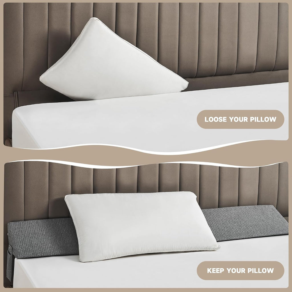IFNOW King Size(76"x7.5"x10") Bed Wedge Pillow for Headboard, Mattress Gap Filler(0-8"), Bed Wedge for Gap Between Your Headboard and…