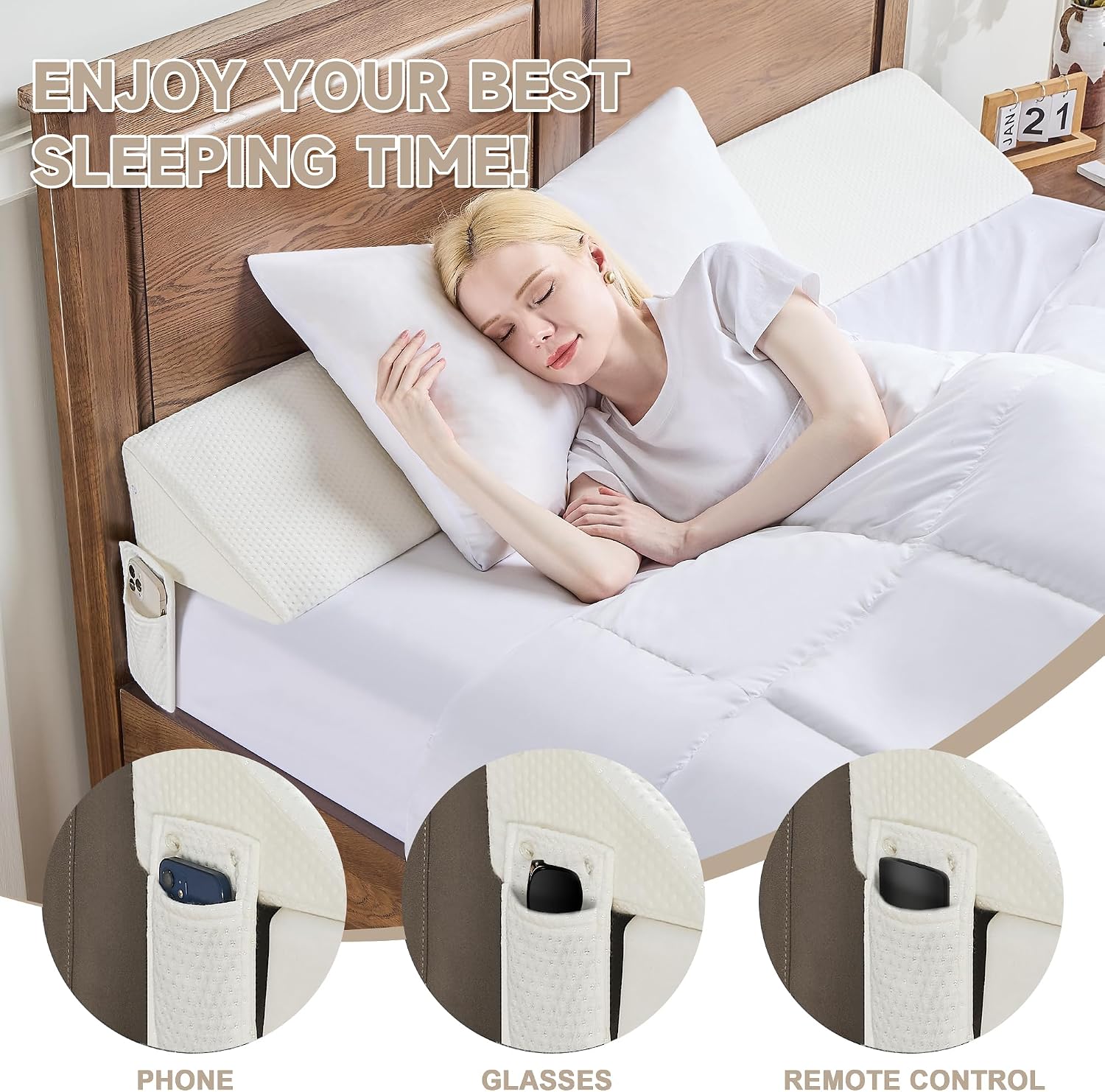 IFNOW King Size(76"x7.5"x10") Bed Wedge Pillow for Headboard, Mattress Gap Filler(0-8"), Bed Wedge for Gap Between Your Headboard and…