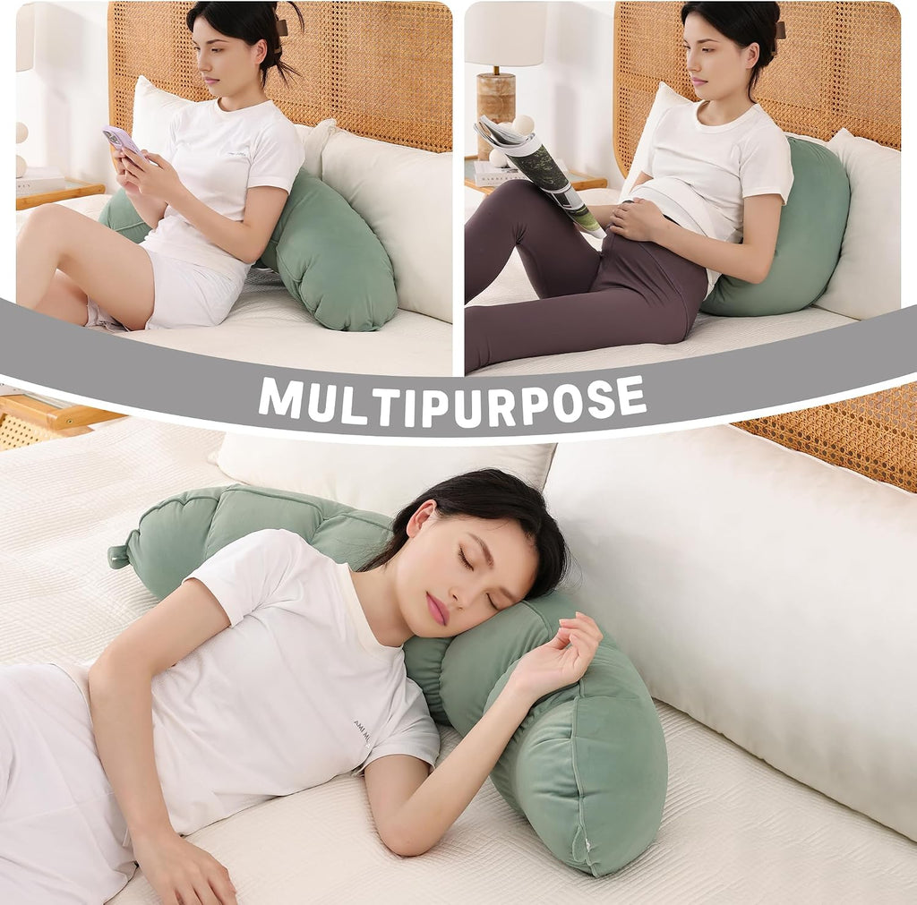 Peallow(Pat. Pend) – Long Round Body Pillow for Adults, Bolster Pillow for Sleeping, Soft and Supportive Pillow for Sleeping & Lumbar…
