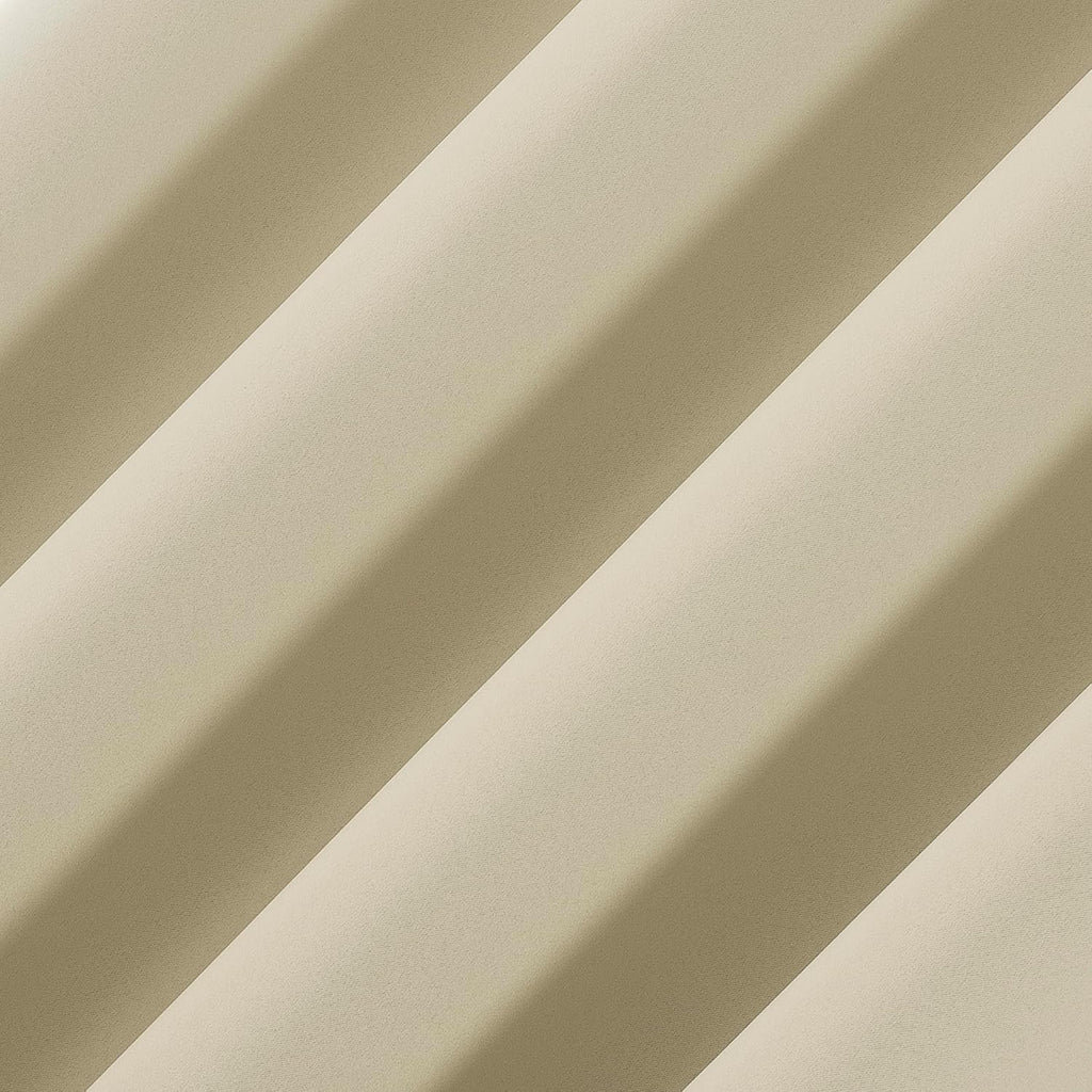 Sun Zero Nordic 2-Pack Theater Grade Noise Reducing Extreme 100% Blackout Grommet Curtain Panel Pair, 52" x 96, Cream Off-White