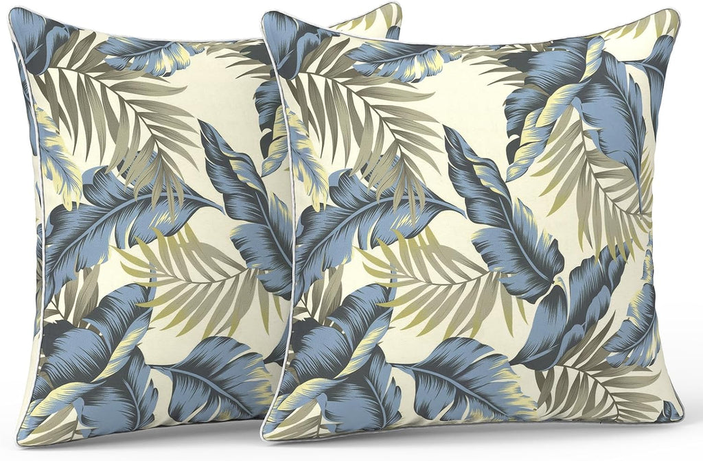 LVTXIII Outdoor/Indoor Pillow Covers, Patio Fade Resistant Throw Pillow Covers ONLY, Waterproof Farmhouse Accent Cushion Cases for Sofa…