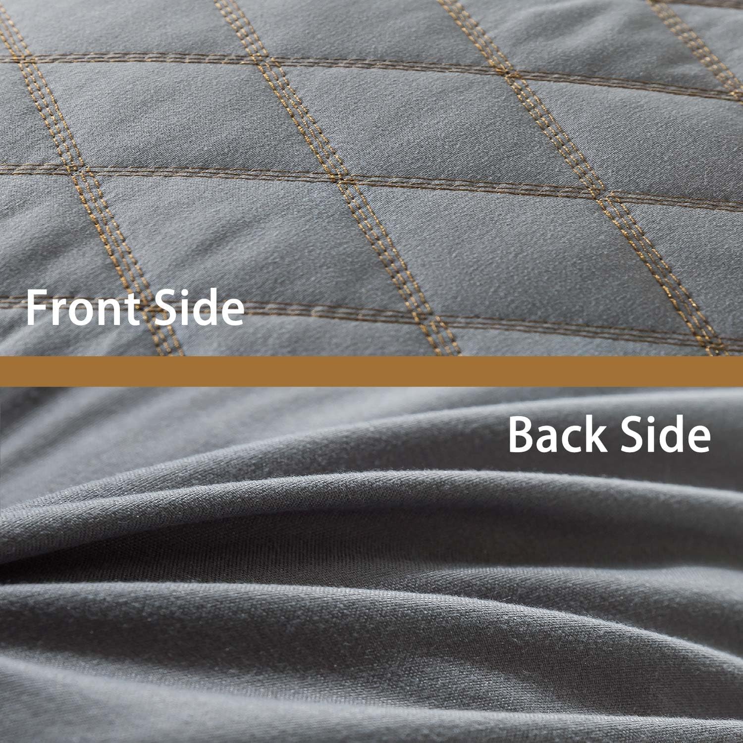 WhatsBedding Memory Foam Body Pillow for Adults, Long Pillow for Sleeping, Full Body Pillow for Bed - Dark Grey