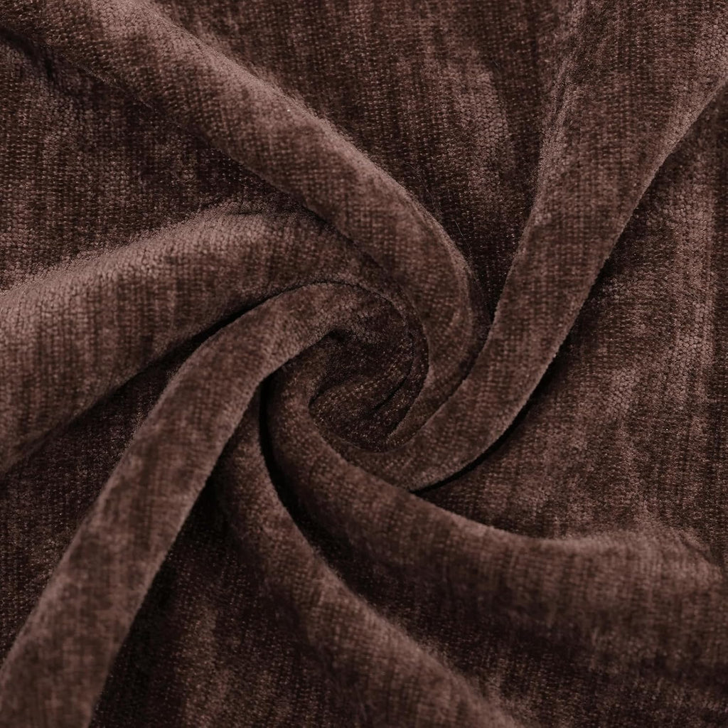 decorUhome Chenille Reddish Brown Throw Pillow Covers 12x20 Inch Set of 2, Decorative Soft Couch Pillow Covers Solid Dyed Accent Farmhouse…