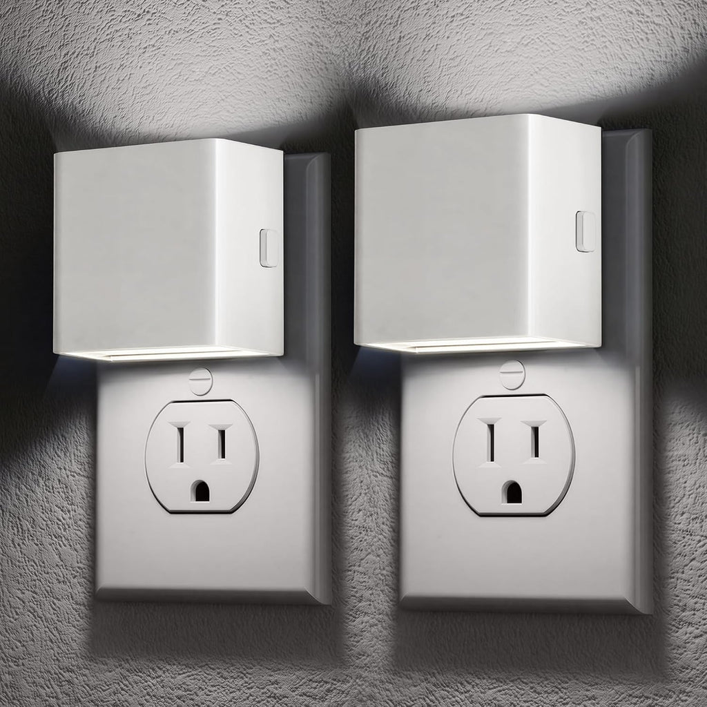 DORESshop LED Night Lights Plug into Wall [2 Pack], Plug in Nightlight, 3 Level Brightness Adjustable Night Light, Dusk to Dawn Sensor…