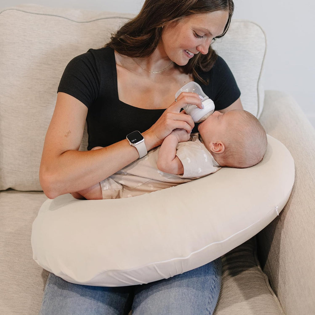Konssy 2 Pack Nursing Pillow Covers, Stretchy and Soft Nursing Cover for Breastfeeding, Pillow Slipcover for Baby Girls Boys Newborn…