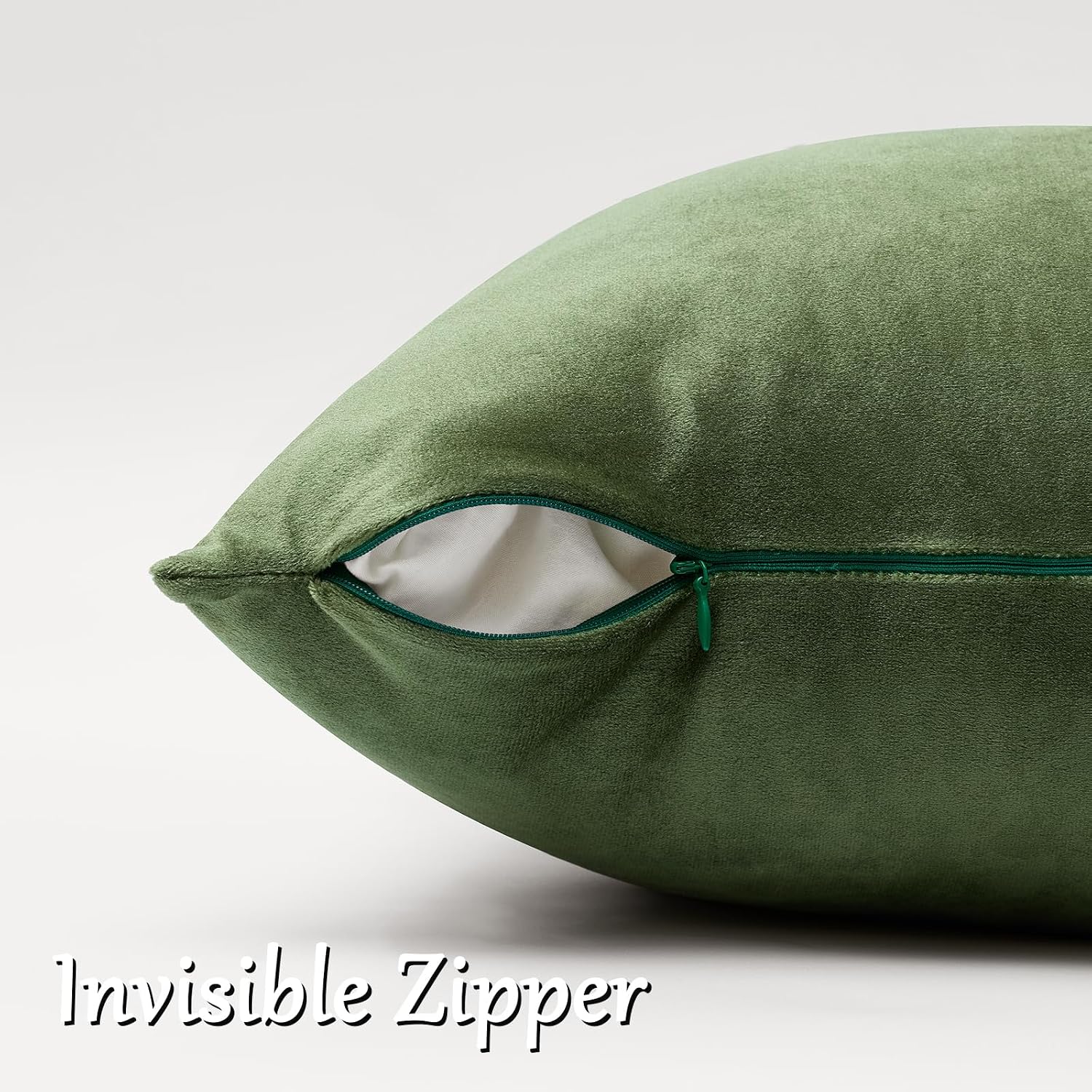 GIGIZAZAFocusingonhomedecoration GIGIZAZA Pack of 2 Throw Pillow Covers 26x26 Olive Green Velvet Decorative Pillows Couch Sofa Covers Bedro…