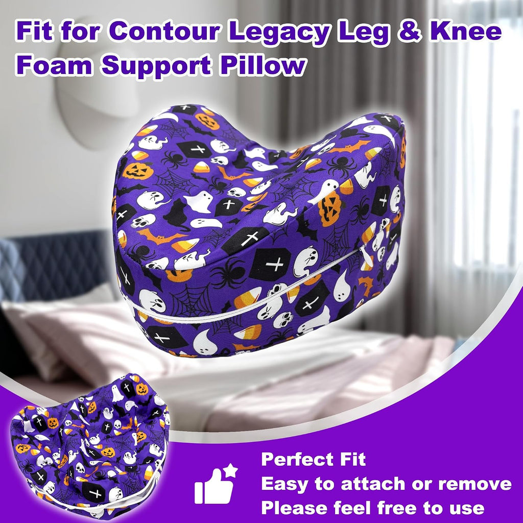 Knee Pillowcase for Contour Legacy Knee Pillow, Invisible Zippered & Anti-Pilling, Soft Halloween Christmas Gothic Decor, Unique Gift for…