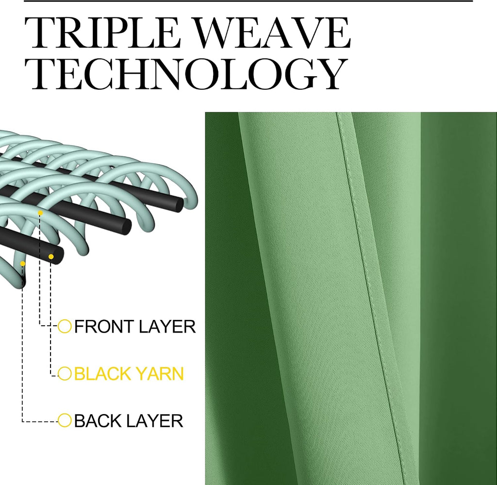 NICETOWN RV Curtains for Camper Windows - (Forest Green Color) 34x54 Inch, 2 Panels Set, Thermal Insulated Room Darkening Blackout…