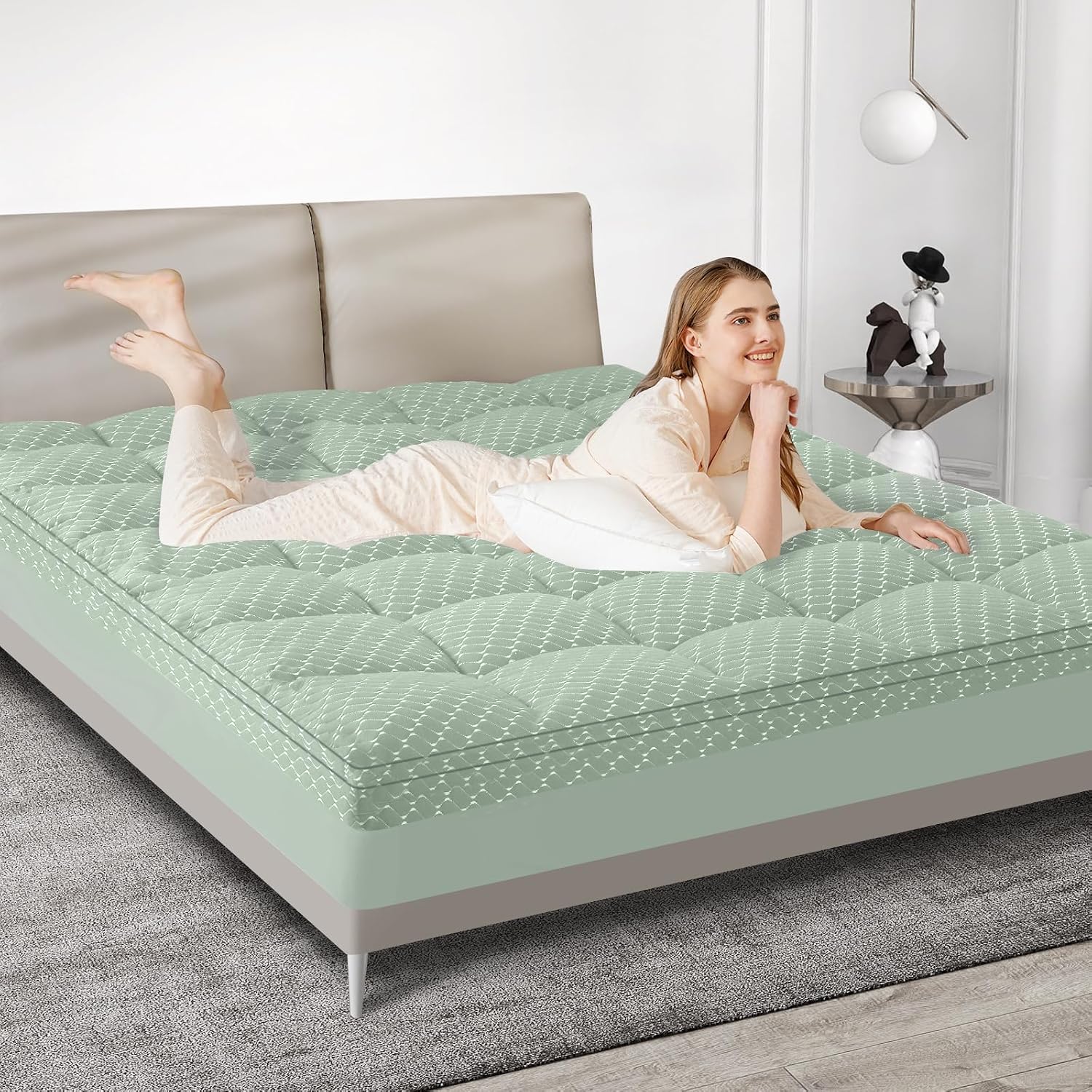 Dual Layer 3 Inch Memory Foam Mattress Topper Twin Size, 2 Inch Gel Memory Foam Plus 1 Inch Cooling Pillow Top Mattress Pad Cover, with…
