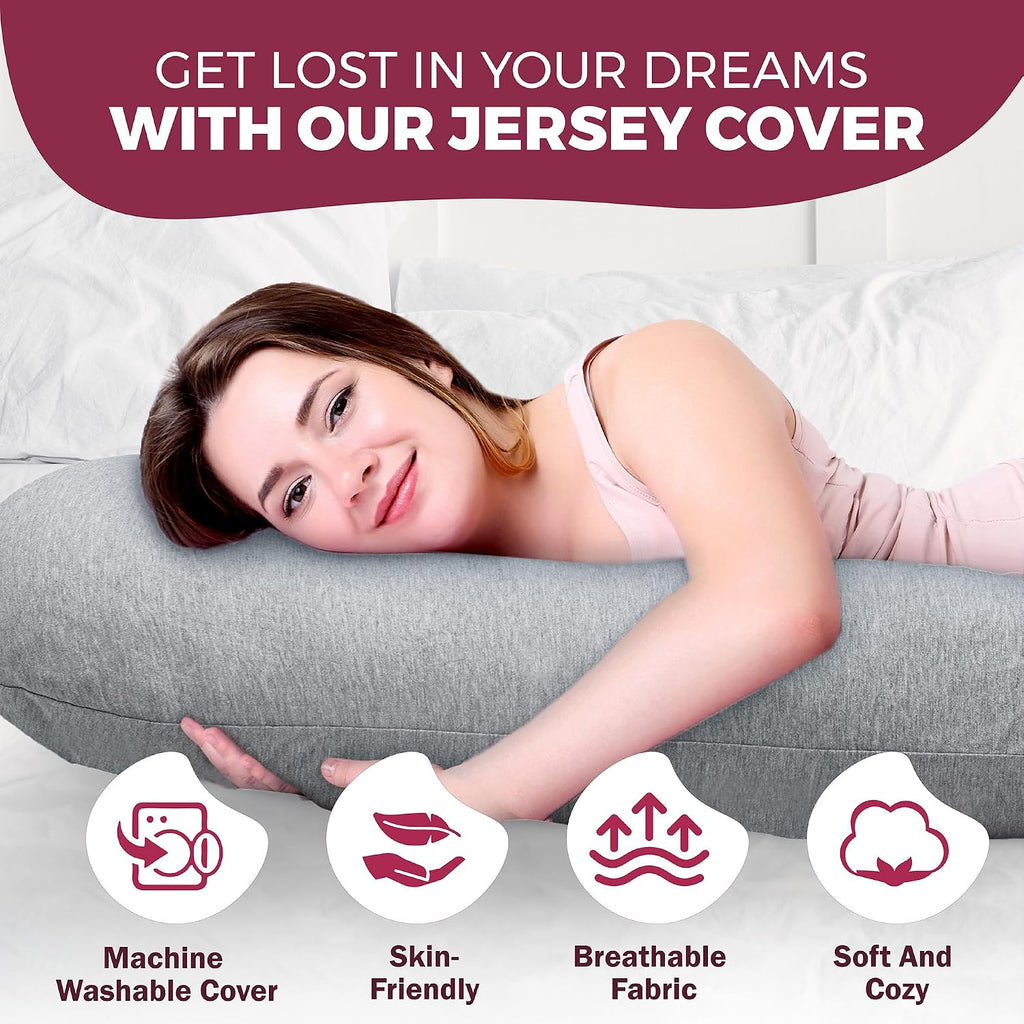 Pillani Pregnancy Pillows for Sleeping - V C U Shaped 57inch Full Body Pillow with Removable Washable Cover, Cooling Maternity Pillow for P…