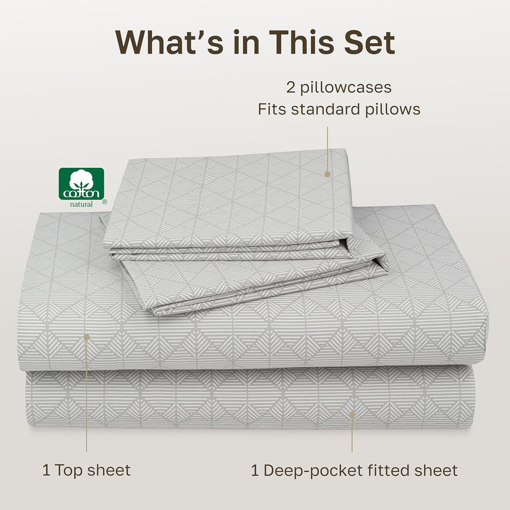 CaliforniaDesignDen California Design Den Soft Full Size 100% Cotton Sheet Sets, 400 TC Good Housekeeping Award Winner, Smooth Sateen Finis…