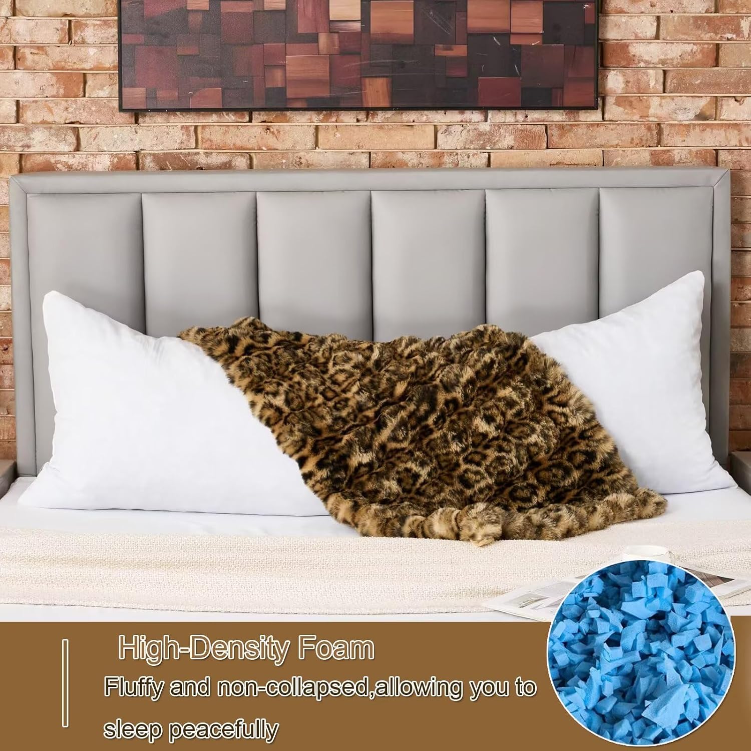 Animebody Luxury Shaggy Faux Fur Body Pillow, Fluffy Bed Pillow with Zipper Closure, Soft Decorative Plush Full Long Pillows, Fuzzy Hug Pillow…
