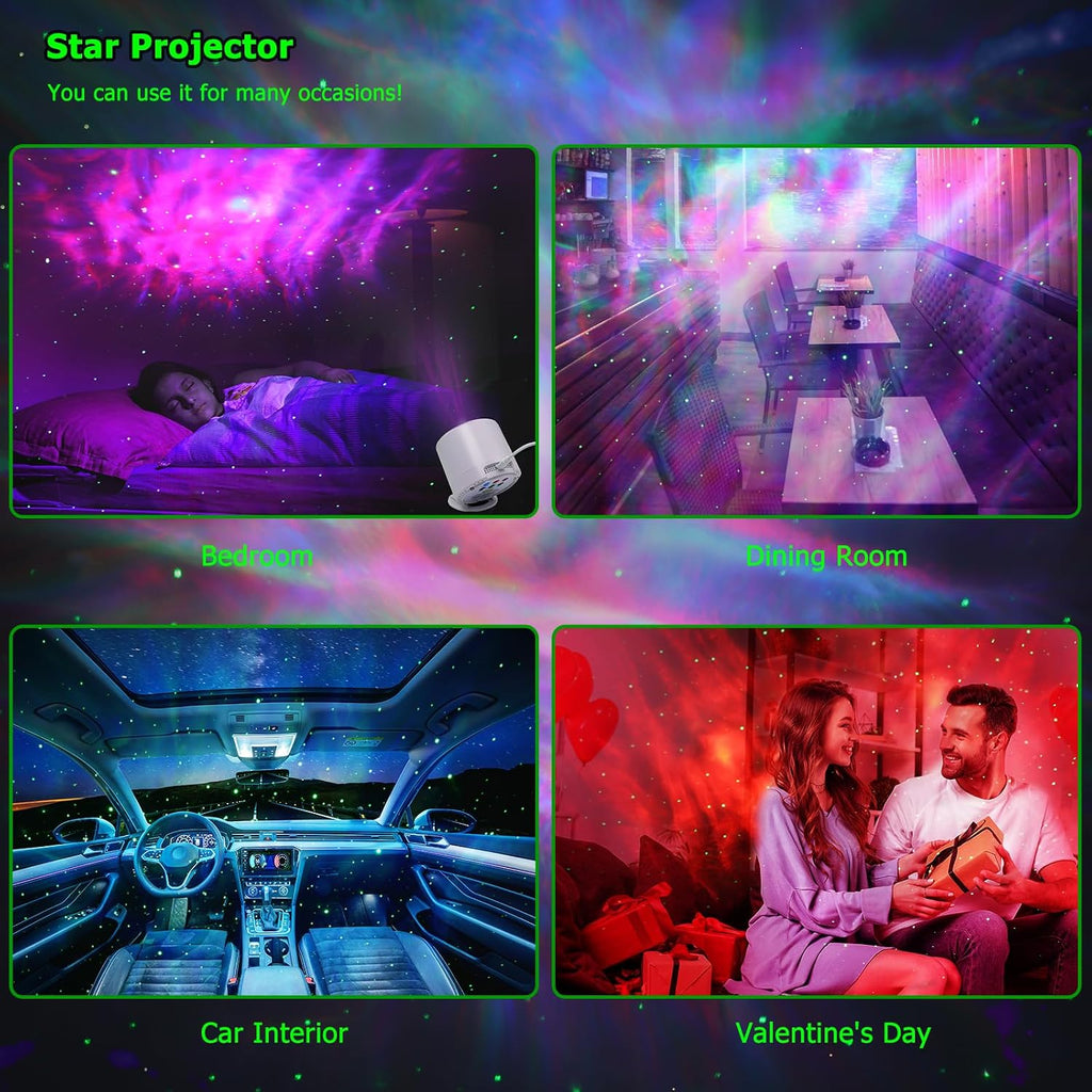 Herhoter Galaxy Projector, Star Projector with Timer and Remote Control for Adults Bedroom Decoration, Party, Star Night Light Plastic red