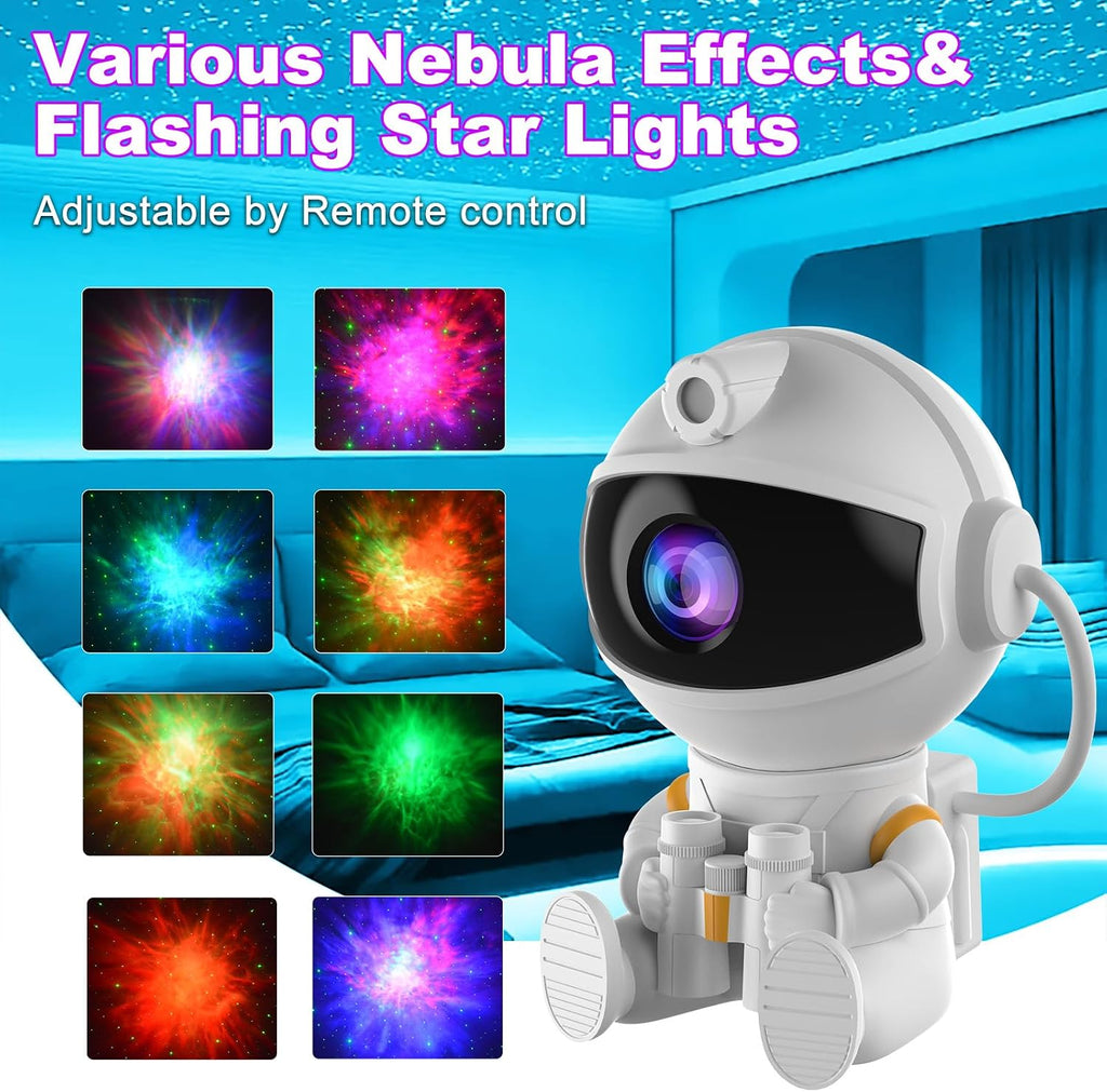 Space Future captain Astronaut Galaxy Night Light Projector for Bedroom - Star Lights Ceiling Projector with Remote Control & Timer,…