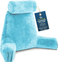 Husband Pillow Medium Reading Pillow with Arms - 23" Backrest for Sitting Up in Bed - Firm Support Bed Rest Pillow for Adults, Neck Roll…