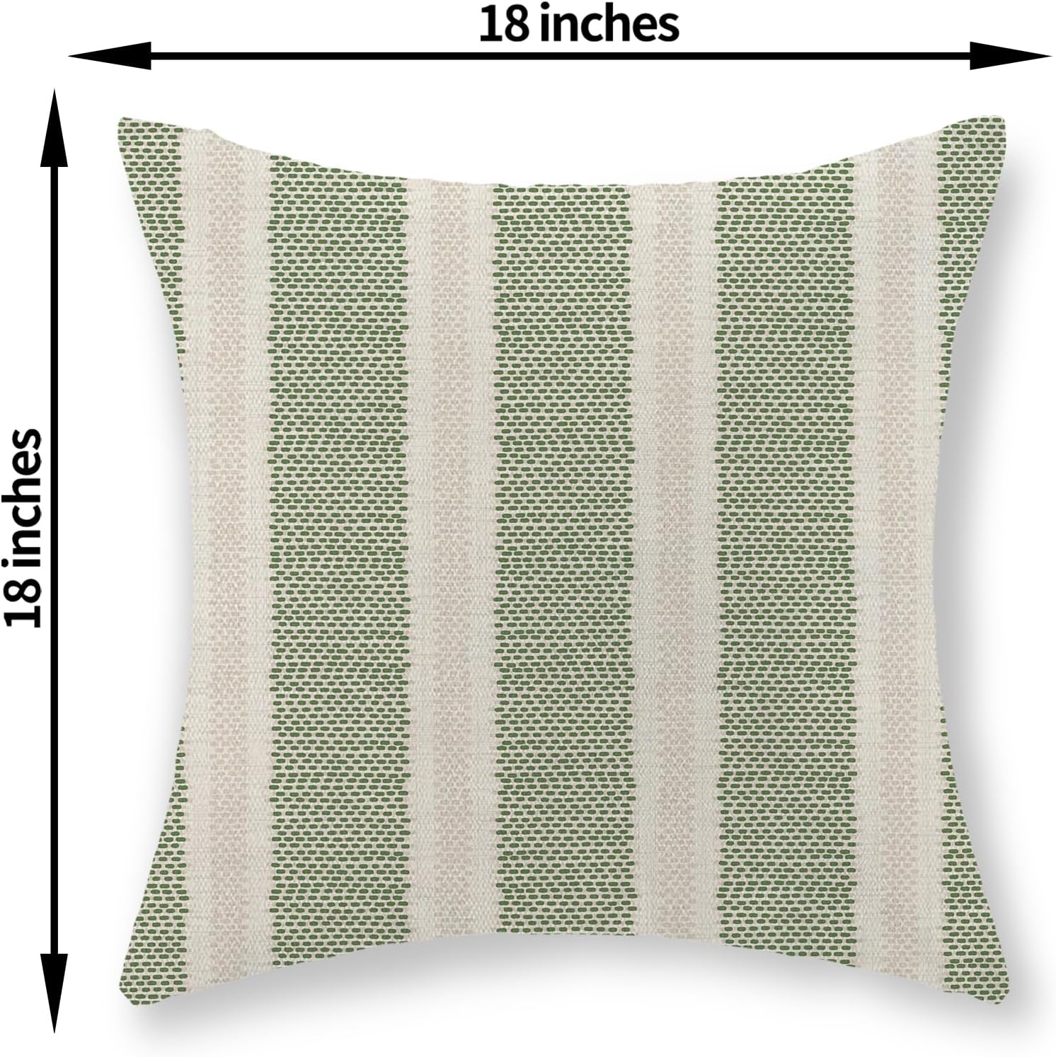Sage Green Polka Dot Pillow Covers 18 x 18 Set of 2 Boho Striped Decorative Throw Pillow Covers Modern Abstract Geometry Decor Green…