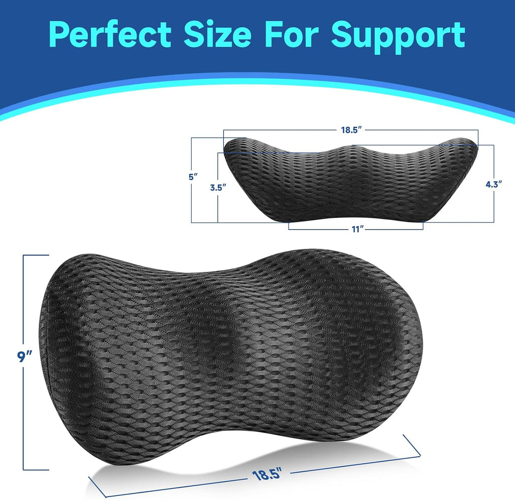 Niceedaybrand Lumbar Support Pillow for Office Chair Car Lumbar Pillow, Memory Foam Back Cushion with Breathable 3D Mesh Lumbar Support Orth…