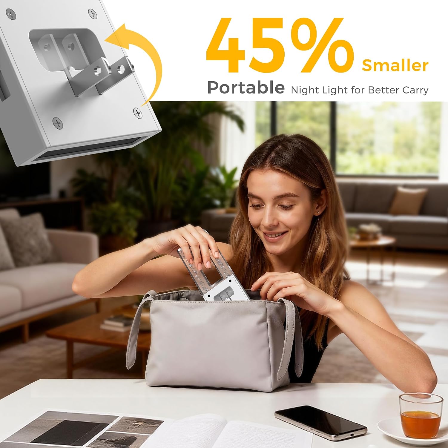 Llohasled L LOHAS LED Night Light Plug in, 2 Pack Foldable Night Lights Plug into Wall, Portable LED Nightlight with Dusk to Dawn Sensor, D…