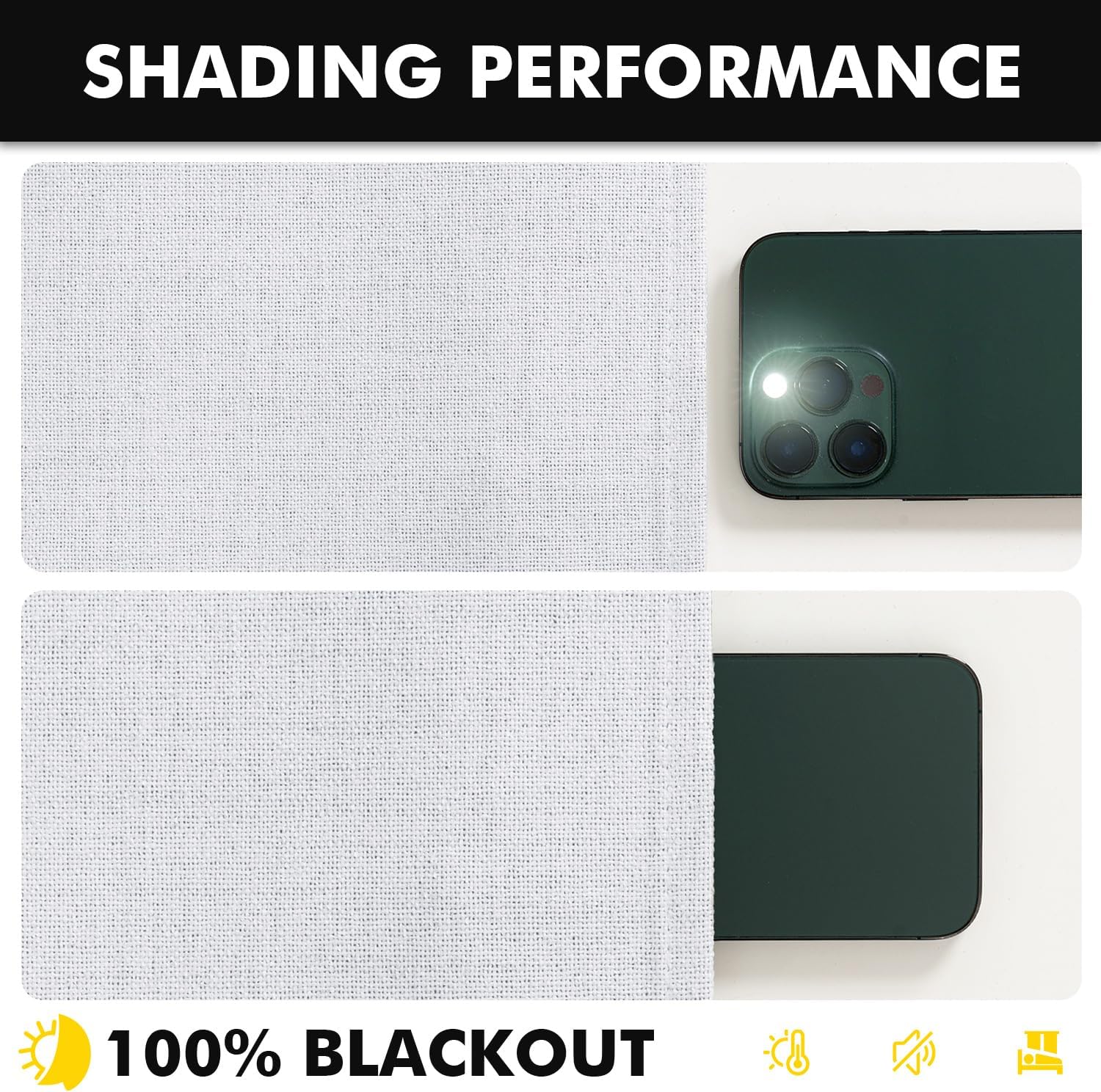 Miulee 100% Blackout Linen Curtains for Bedroom, Grayish White Solid Luxury Decor Thermal Insulation Room Darkening Drapes for Living Room…
