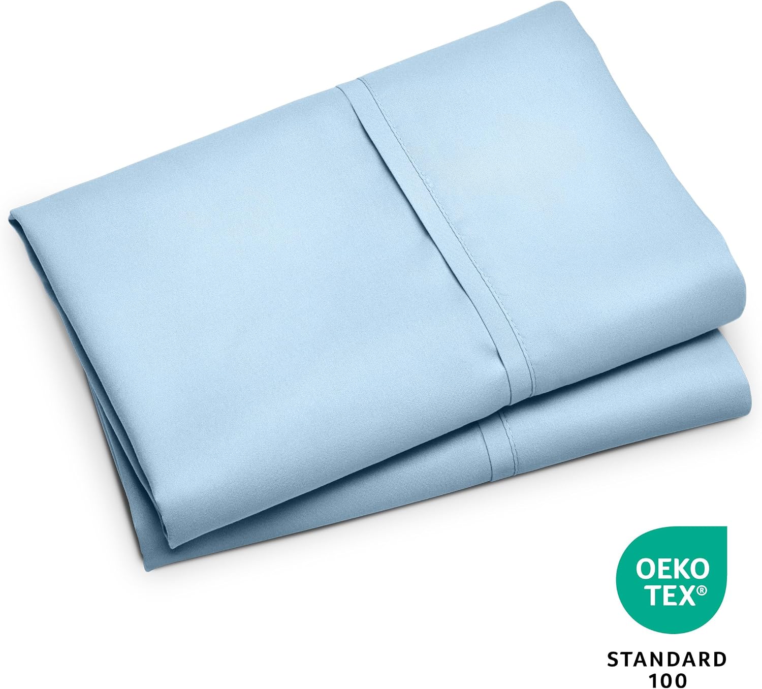 BareHome Bare Home Microfiber Pillow Cases - King Size Set of 2 - Cooling Pillowcases - Double Brushed - Light Blue Pillowcases 2 Pack - Ea…