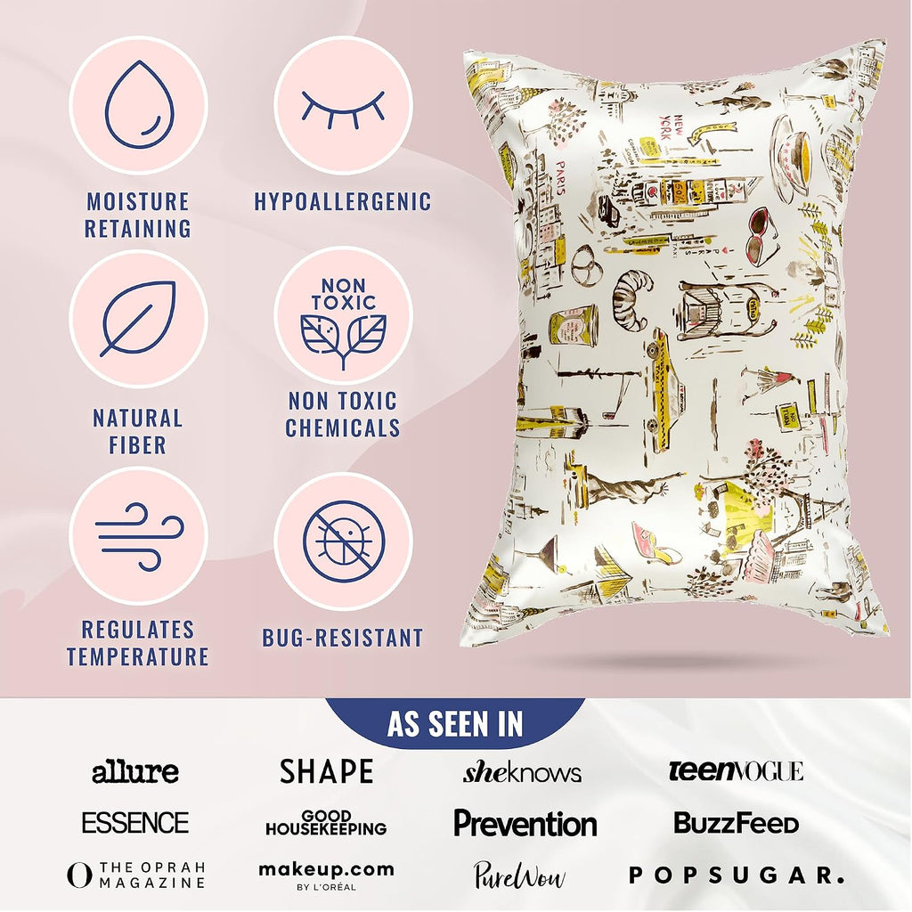 Blissy Silk Pillowcase - 100% Pure Mulberry Silk - 22 Momme 6A High-Grade Fibers - Silk Pillow Cover for Hair & Skin - Regular, Queen &…