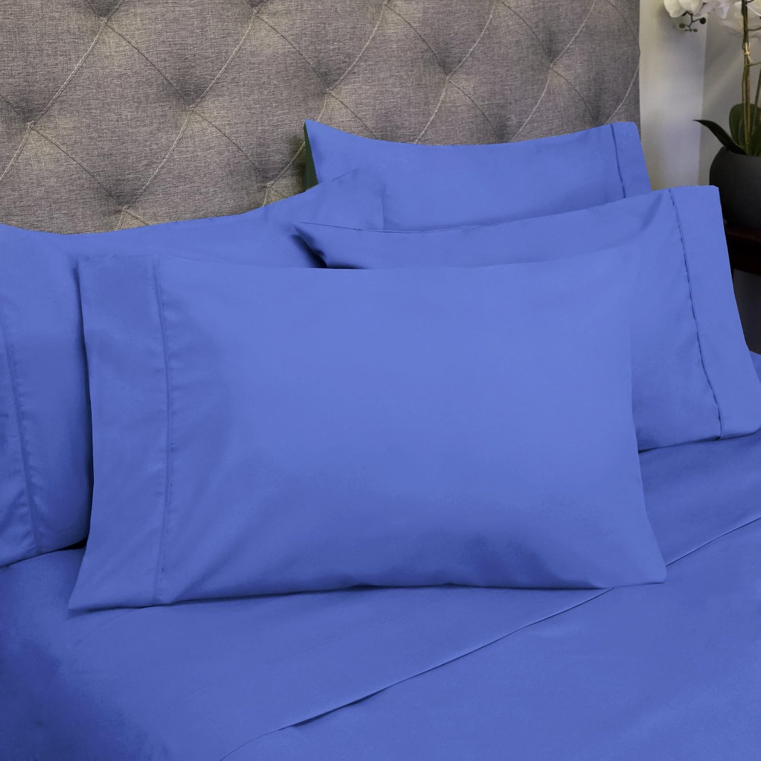 Queen Sheets Royal Blue - 6 Piece 1500 Supreme Collection Fine Brushed Microfiber Deep Pocket Queen Sheet Set Bedding - 2 Extra Pillow…