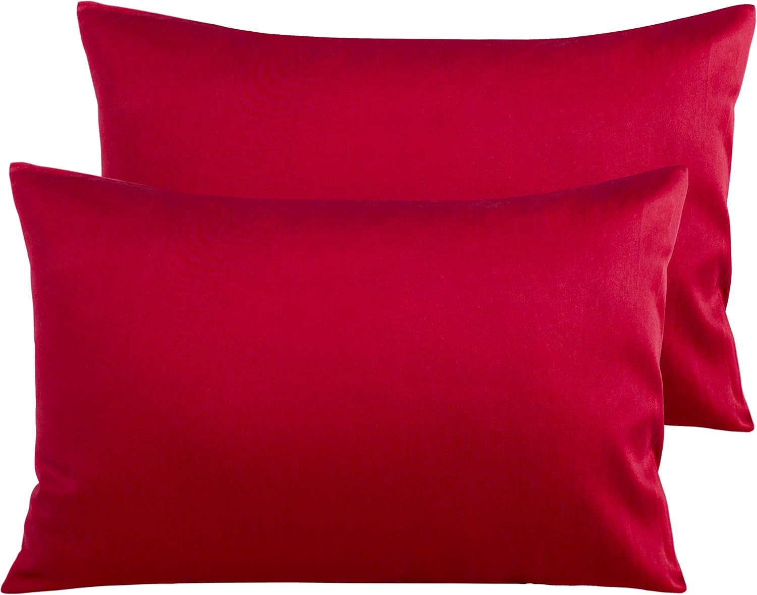 NTBAY Egyptian Cotton Queen Pillowcases - Set of 2, 500 Thread Count Cotton Pillowcases - Soft and Breathable Envelope Closure Pillow…