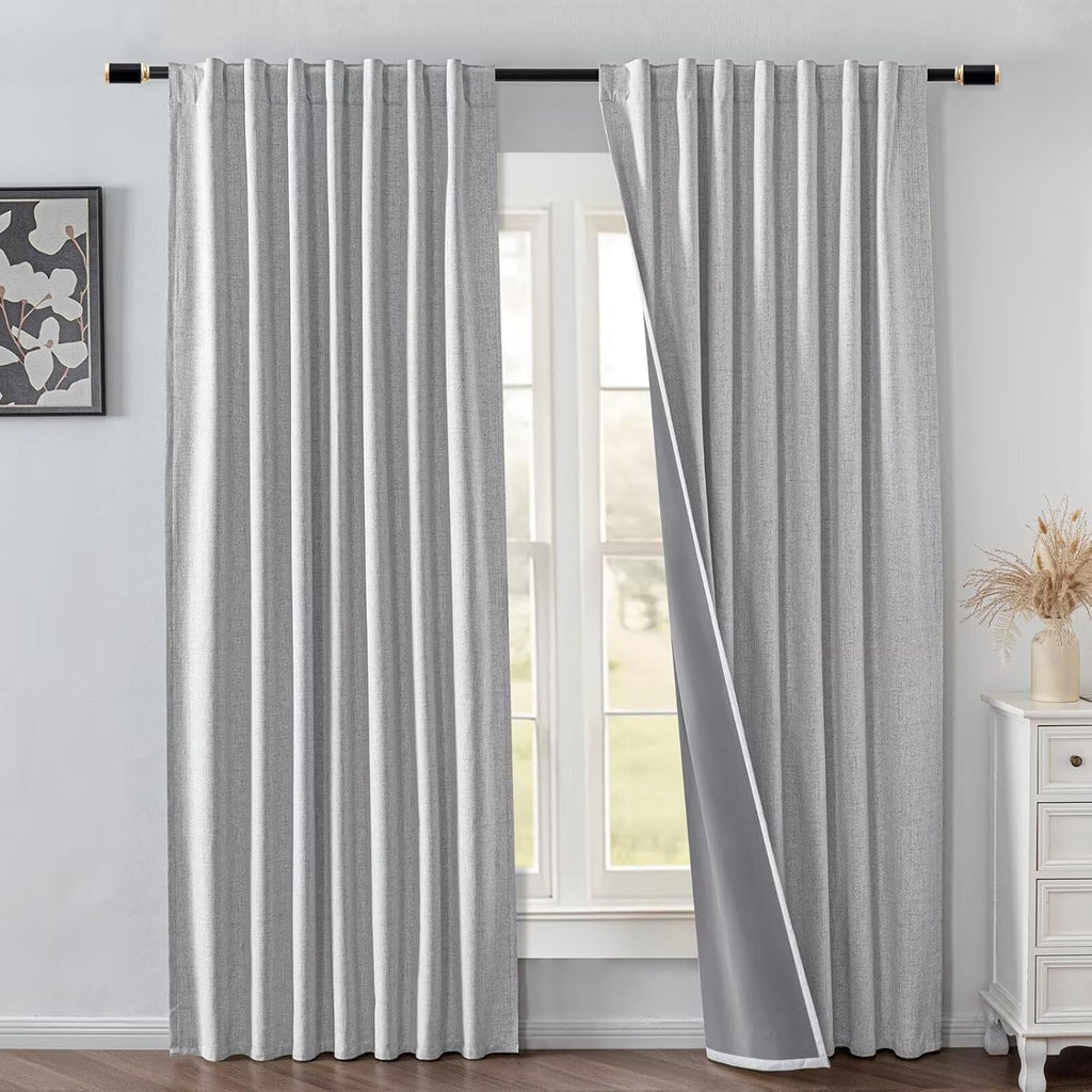 IGEMAEVE 100% Blackout Curtains 72 Inch Length for Bedroom, Black Out Curtains 2 Panels Set for Living Room, Thermal Insulated Rod Pocket…