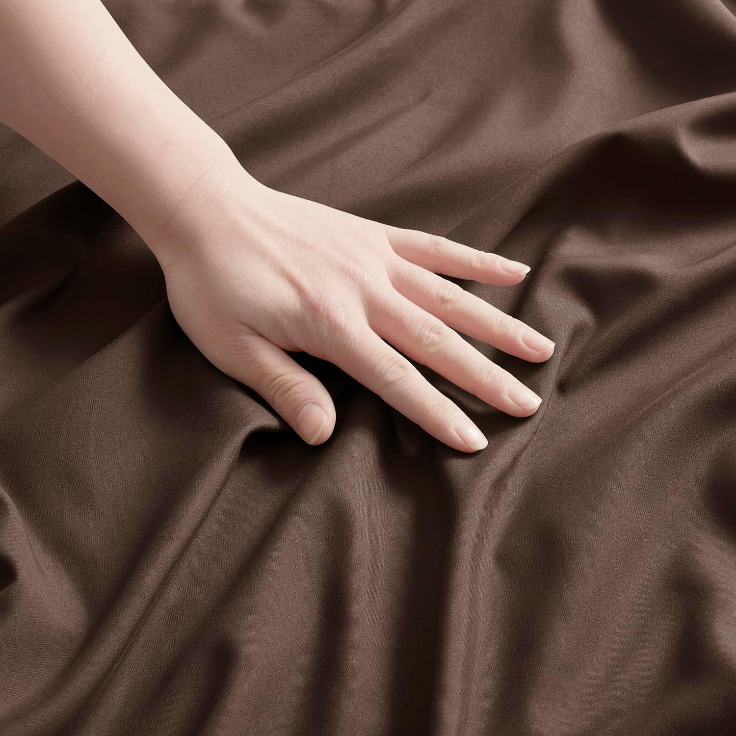 Nestl Brown Microfiber Queen Pillow Cases Set of 2, 20x30 Inches cotton