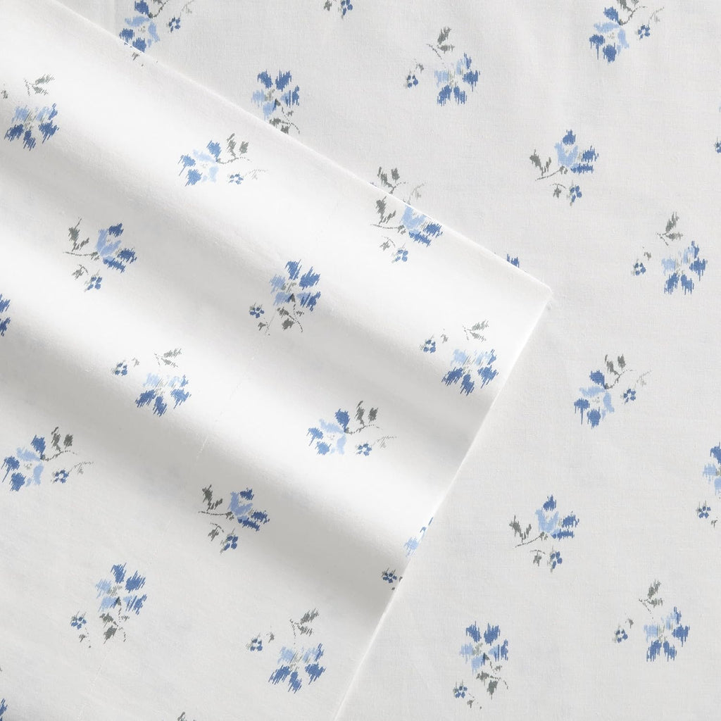 StoneCottage Stone Cottage - Queen Sheets, Cotton Percale Bedding Set, Crisp & Cool Ideal Bedding Set (Blue Sketchy Ditsy, Queen) Cotton Bl…