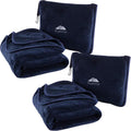 BlueHills Premium Soft 2-Pack Travel Blanket Pillows Airplane Large Plane Flight Throw Blankets for Two in Bag Compact Traveling…