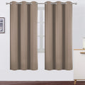 Lemomo Cappuccino Thermal Blackout Curtains/42 x 72 Inch/Set of 2 Panels Room Darkening Curtains for Bedroom 72 Inch silver