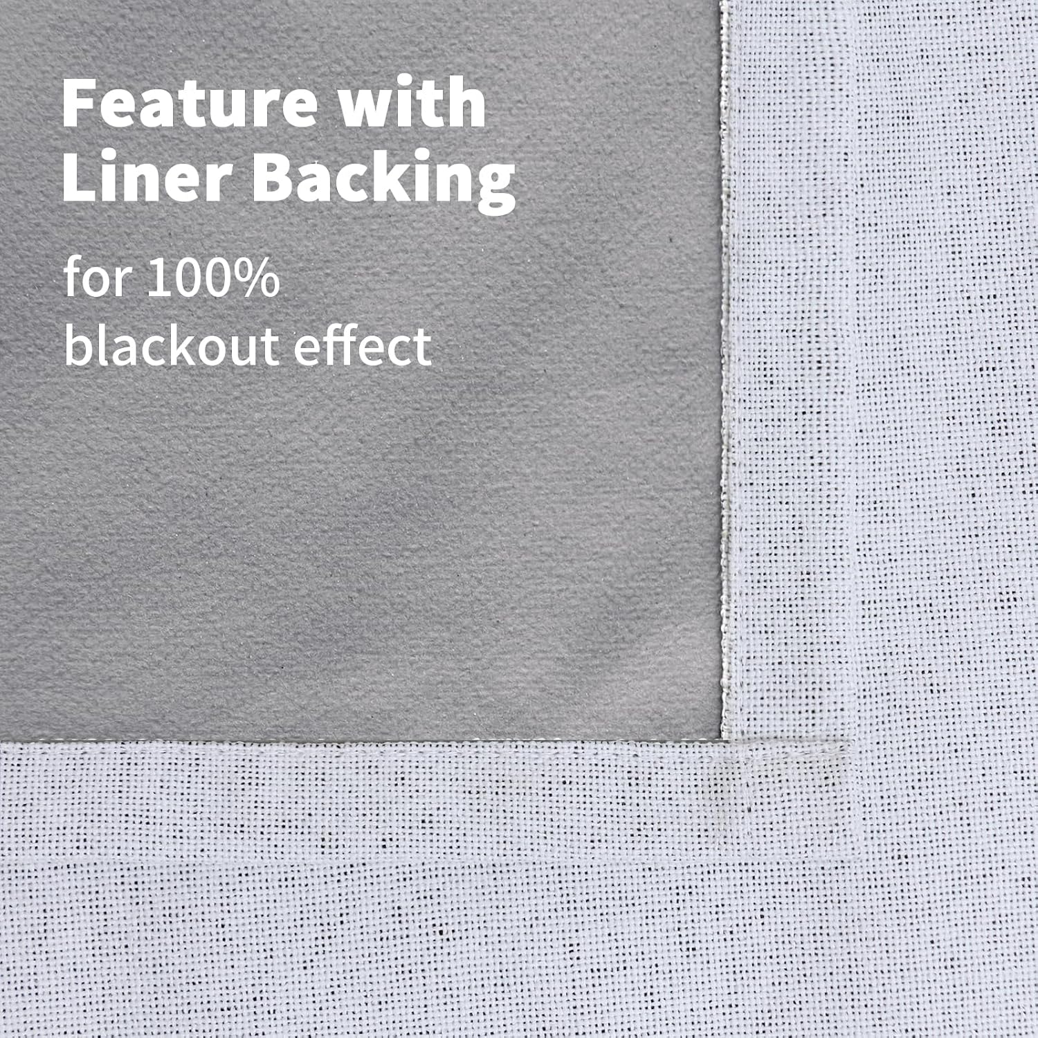 YoungsTex Linen Blackout Curtains for Bedroom 63 Inches Length, Ivory White Thermal Insulated Black Out Drapes with Grommet Energy Saving f…