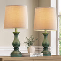 Seealle Farmhouse Table Lamps Set of 2 - Rustic Lamp for Bedroom Living Room, 22" Boho Bedside Lamps for Night Stands End Table Office…