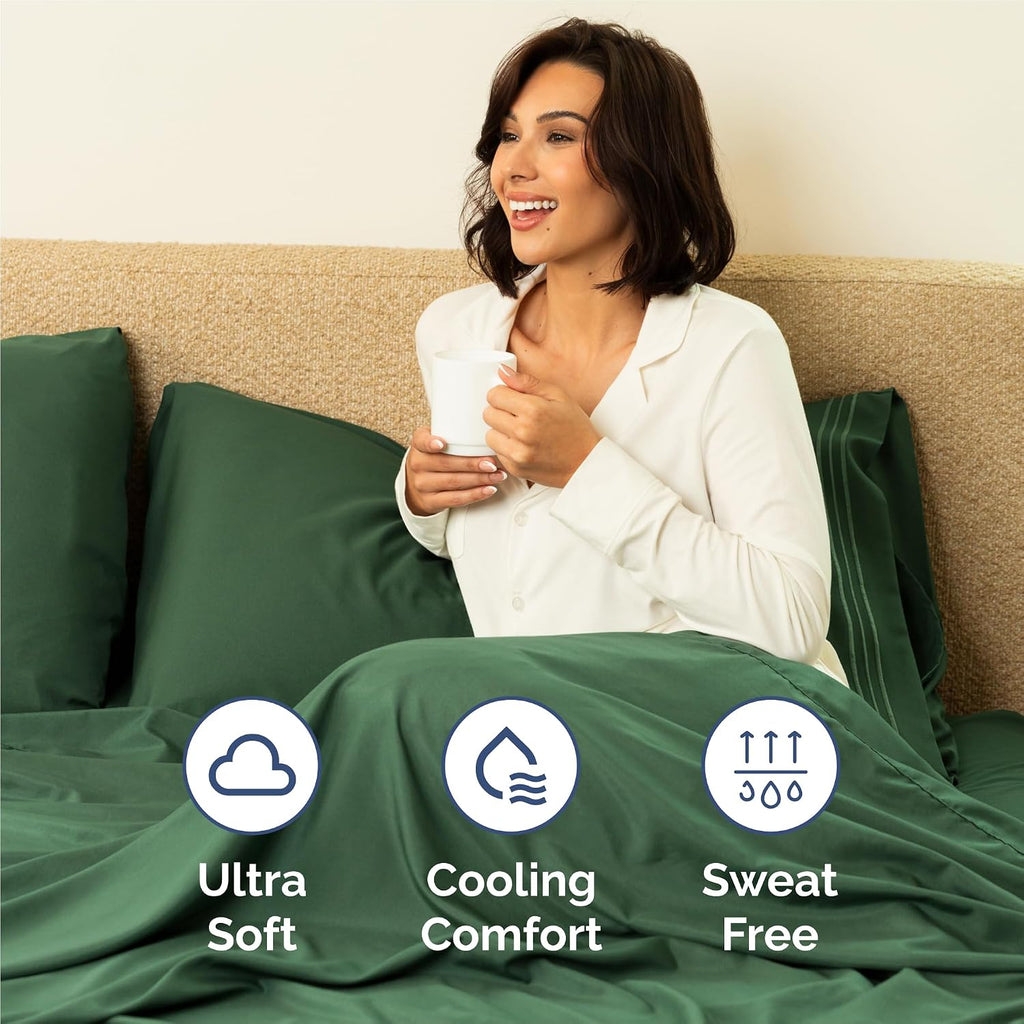 King Size 4 Piece Sheet Set - Comfy Breathable & Cooling Sheets - Hotel Luxury Bed Sheets for Women & Men - Deep Pockets, Easy-Fit, Soft…