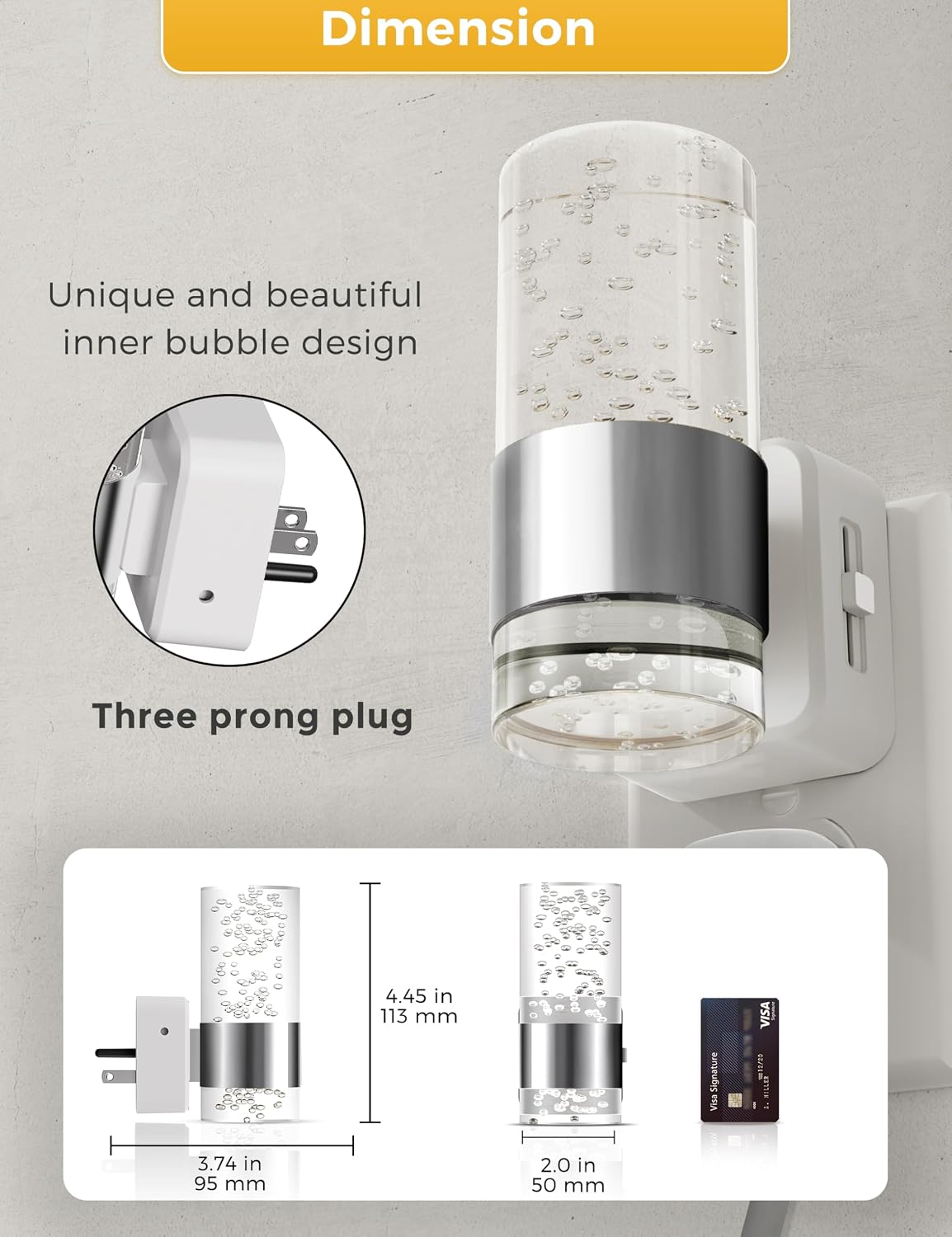 L LOHAS LED Night Light, Dimmable Night Lights Plug into Wall, Acrylic Nightlights with 0-100 LM Adjustable Brightness, 3000K Plug in…