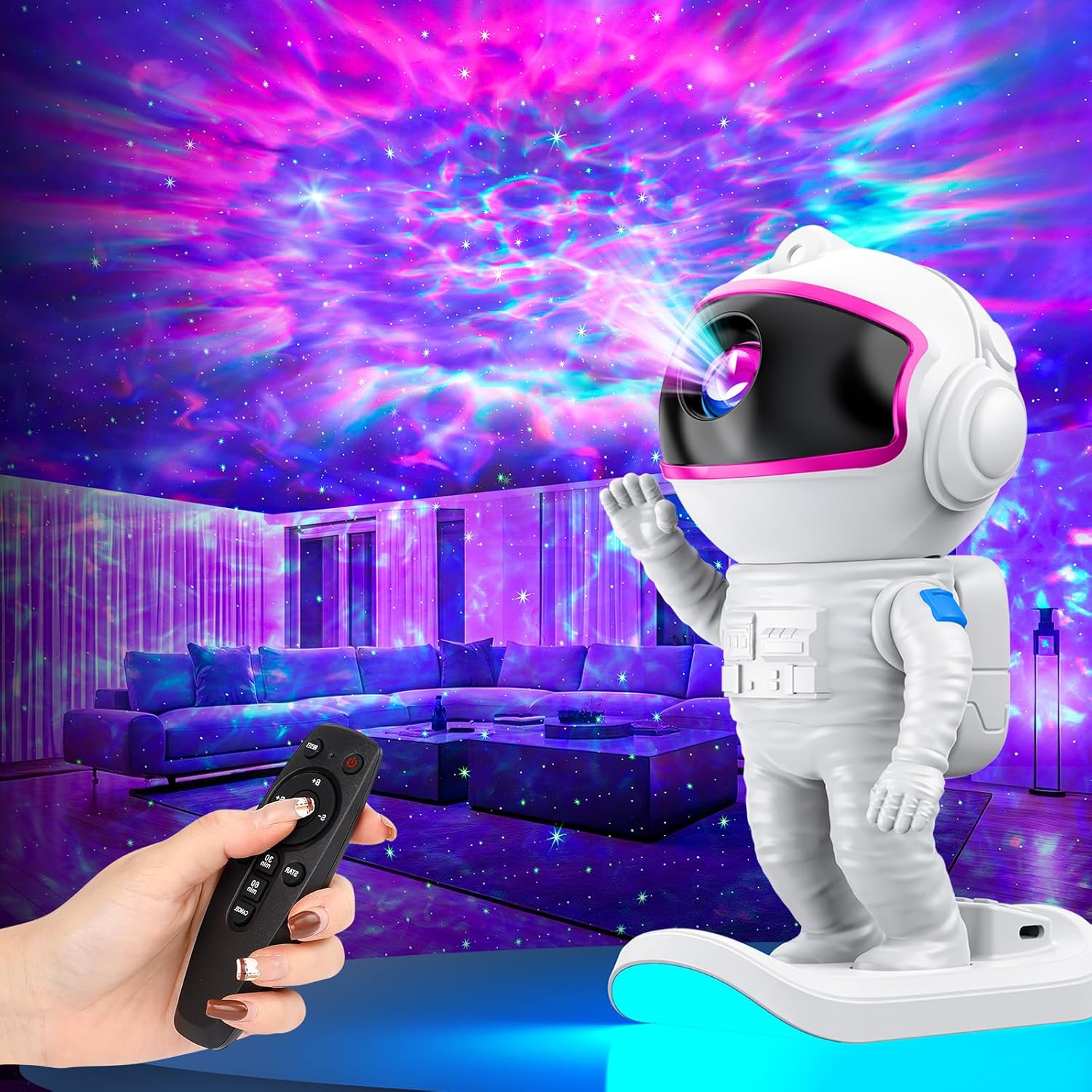 Astronaut Galaxy Projector, Star Projector Night Light with Timer and Remote for Bedroom, Kids Room Decor, Gifts for Adults, Teens…