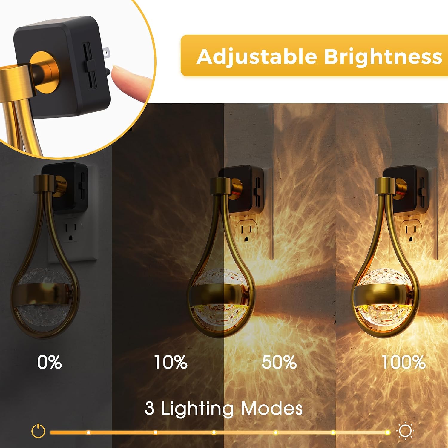 L LOHAS LED Night Lights Plug Into Wall: 2 Pack Star Projector Nightlight, Dusk to Dawn Sensor, 3000K Soft White, 330°Rotating Globe…