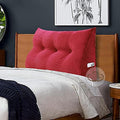 WOWMAX 100% Cotton Corduroy Headboard Pillow – Twin Size Back Support Reading Wedge for Bed & Daybed, Plush Handmade Bolster Cushion with…
