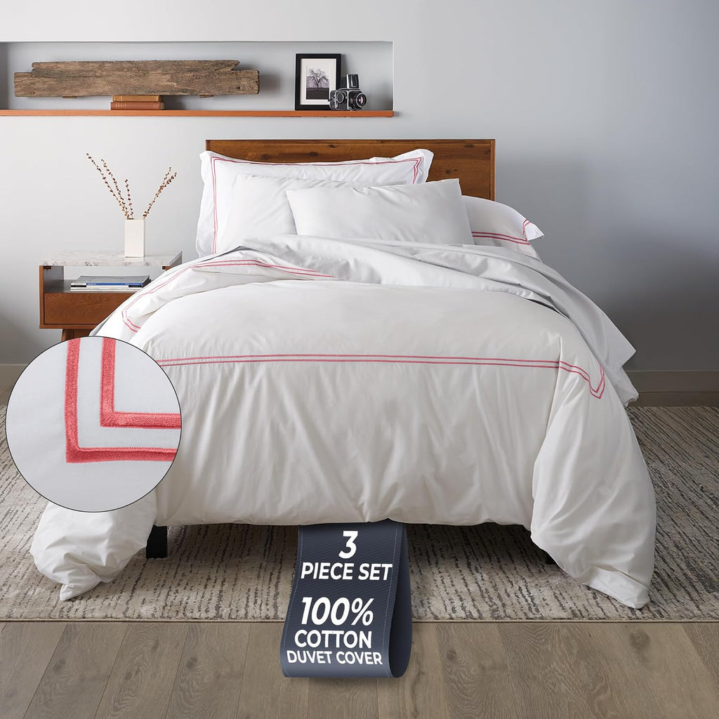 Ella Jayne Twin Duvet Cover (2 Pieces), 100% Cotton Percale, Twin/Twin XL, Soft, Breathable & Lightweight Including Duvet Cover Twin (1…