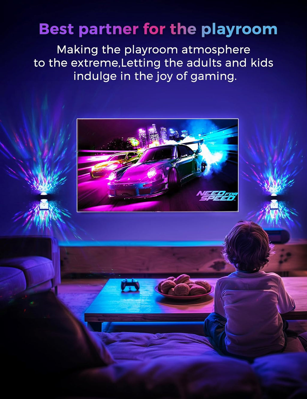 L LOHAS LED Night Light, Night Lights Plug into Wall, Projector Night Light with Dusk to Dawn Sensor,9 Color Changing, Star Projector…