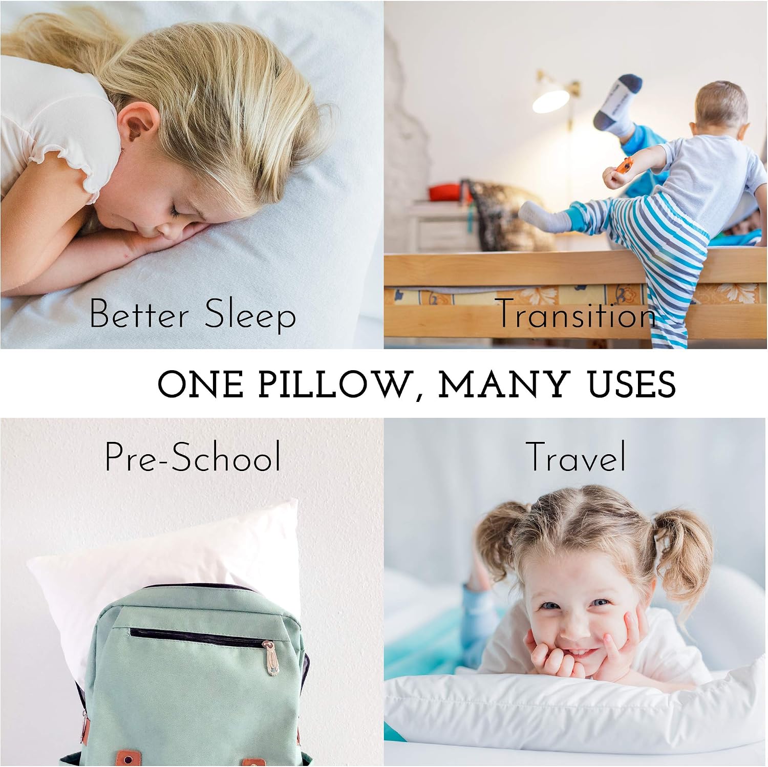 Little Sleepy Head Youth Pillow 16x22 - Soft & Hypoallergenic Bed Pillow Youth Pillows for Sleeping Age 5-10 - Snugly Designed Youth Neck…