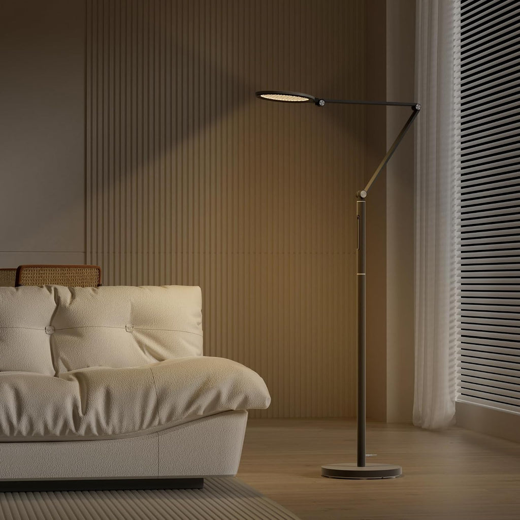Honeywell LED Floor Lamp - F01BK SunturaluxTM Eye Caring Dimmable Standing Light with Remote, Bright Natural Daylight 5 Colors & 5…