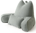 Ailuteie Patented Design Cat Ear Inspired Corduroy Reading Pillow with Arms, Aesthetic Bed Rest Pillow for Sitting in Bed, Detachable Lumba…