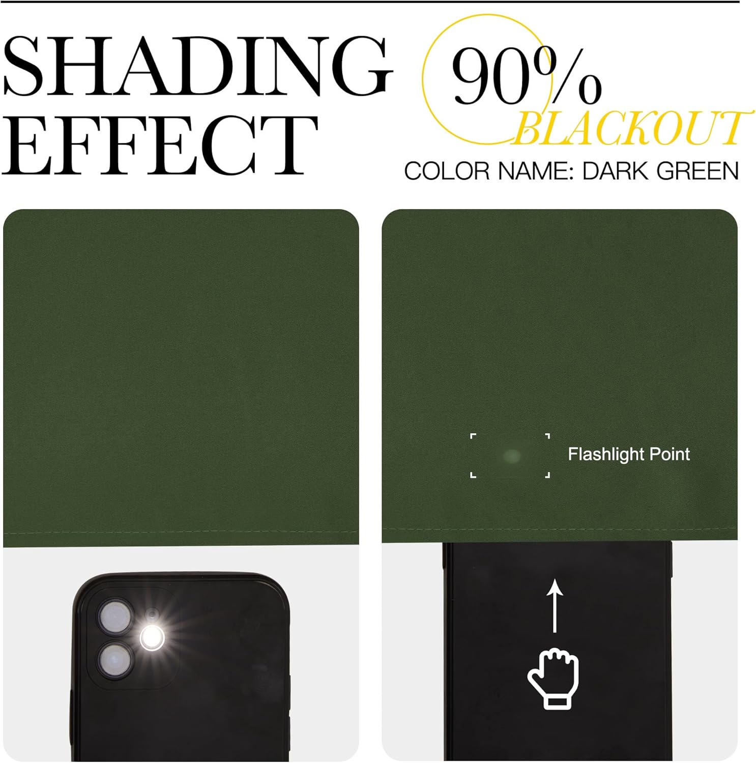 Nicetown Room Darkening Dark Green Curtains for Windows, Grommet Thermal Drapes Window Treatments Sound Reducing for Bedroom/Living Room, W…