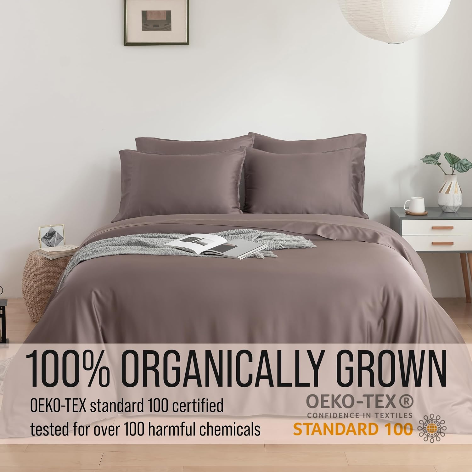 Bella Coterie 6 Piece Luxury Bamboo Viscose Split Top King Size Sheet Set | 34" Split for Adjustable Beds | 100% Organically Grown|…