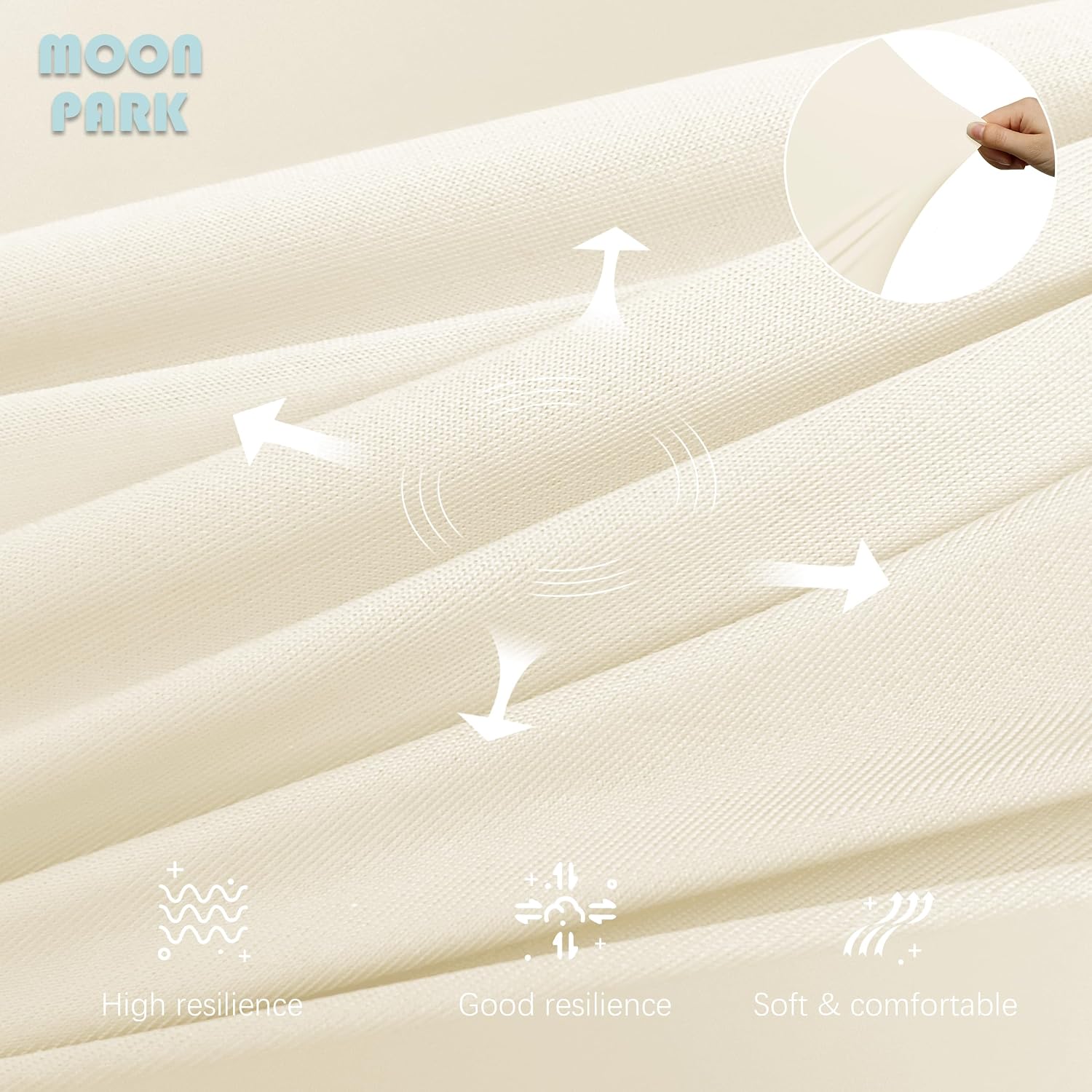 Moonpark MOON PARK Pregnancy Pillows for Sleeping - U Shaped Full Body Maternity Pillow with Removable Cover - Support for Back, Legs, Bell…